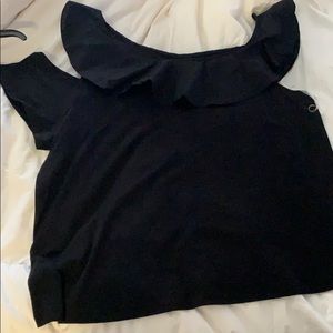 Black off shoulder top